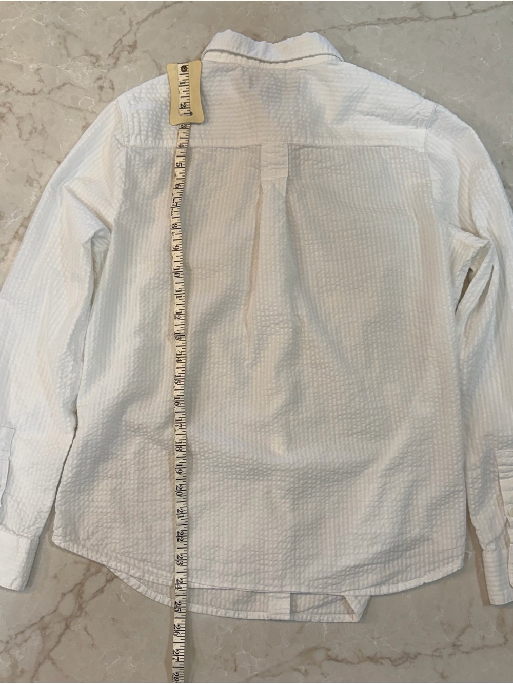 Banana Republic White Seersucker Button Down Shirt - Picture 2 of 4